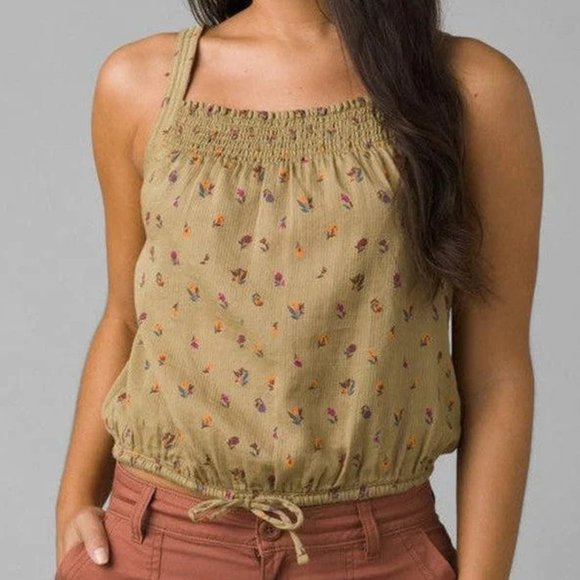 Prana Tops - prAna Little Palm Cami in Sweet Grass Meadow Size XL NWT